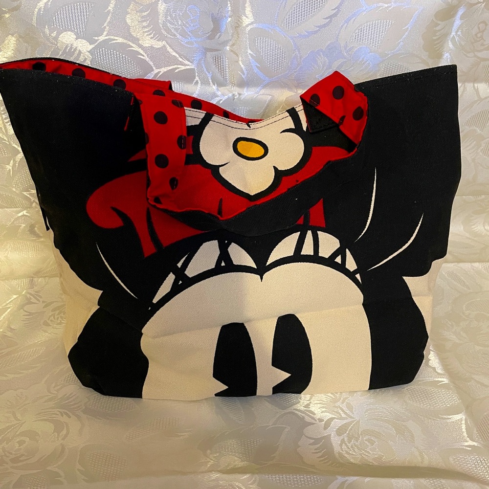 BNWT Disney Minnie Mickey Canvas Tote Bag